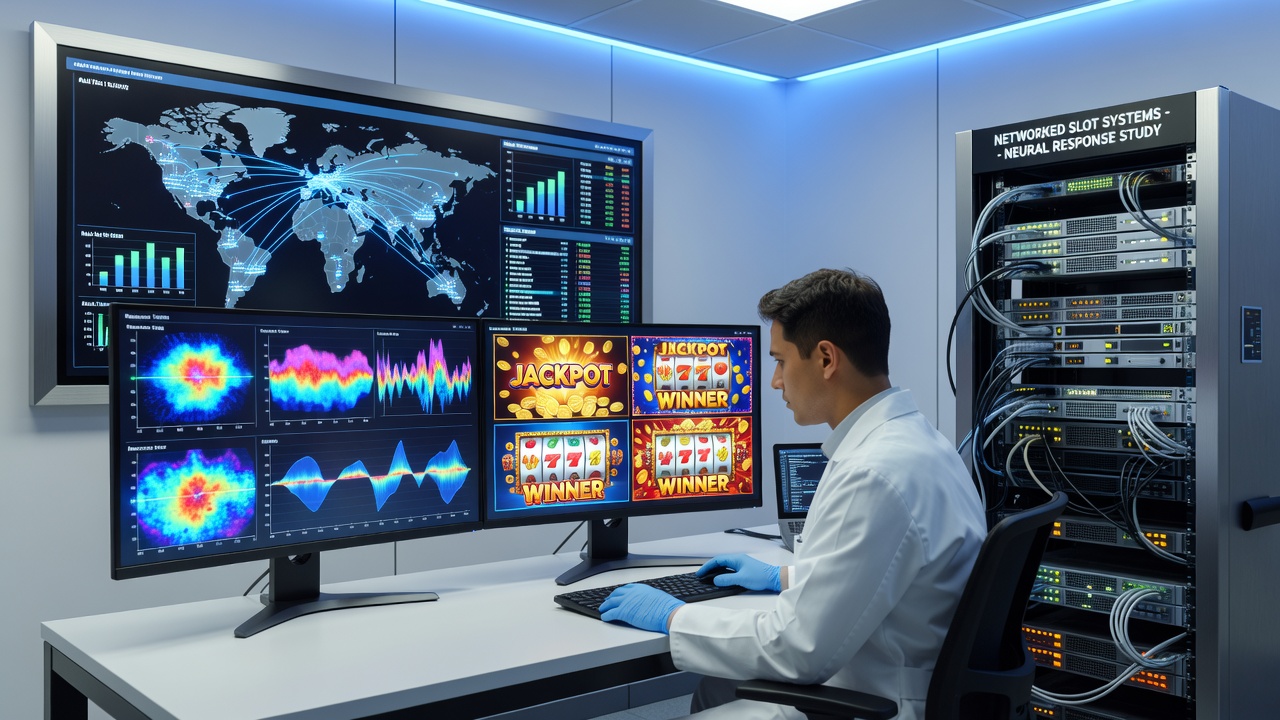 Close-up of EEG monitoring equipment used during studies of slot machine animations and brain responses