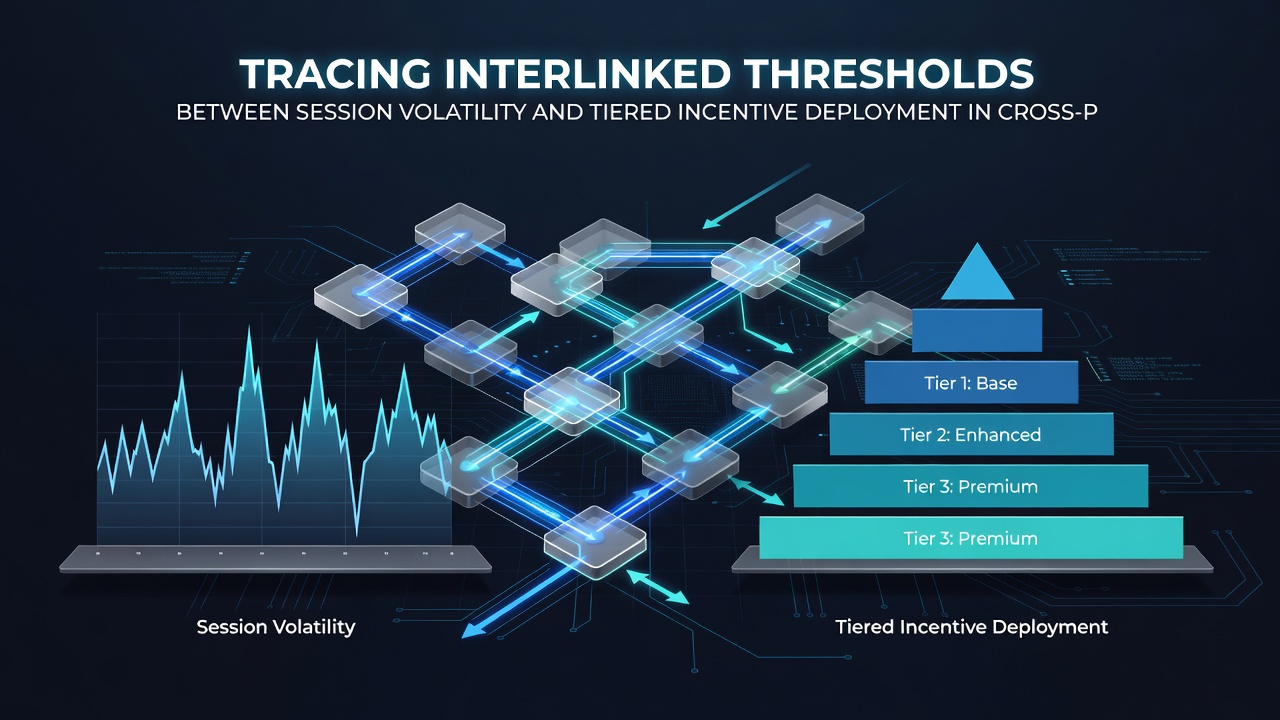 Analytics dashboard displaying session volatility curves intersecting with tier progression milestones in table gaming environments