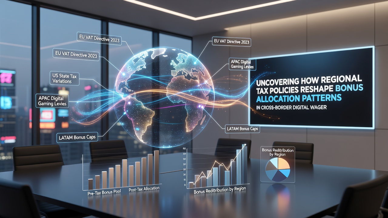 Analytics dashboard displaying regional bonus distribution and tax impact metrics
