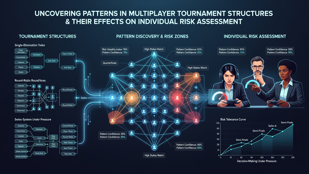 Graph illustrating risk assessment shifts across tournament stages in multiplayer gaming competitions